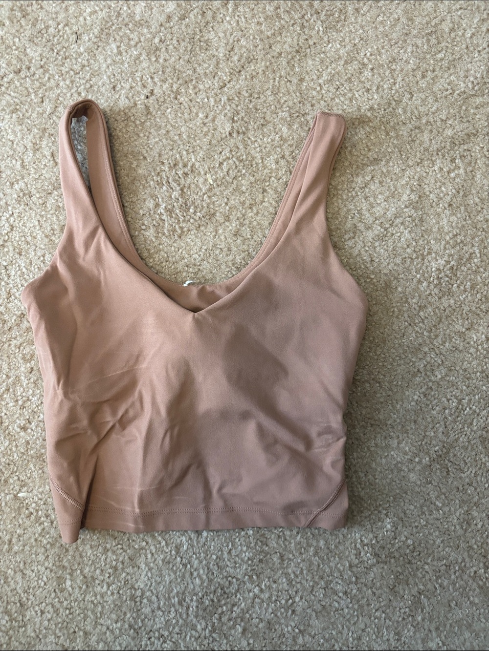 lululemon athletica V-Neck Crop Tank Top - Rose Taupe